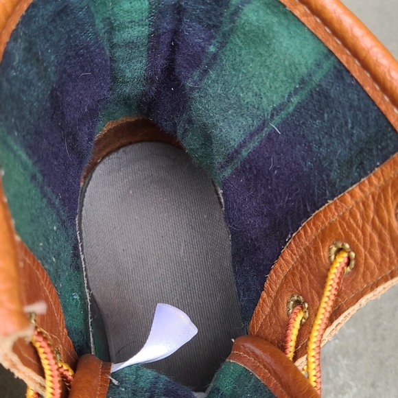 L.L.bean  flannel lined tumbled  leather  duck boo - Picture 9 of 16